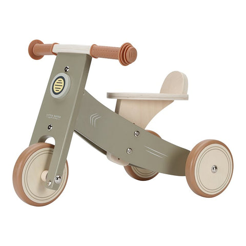 Little Dutch Wooden Olive Tricycle Trike - Slight Wheel Damage