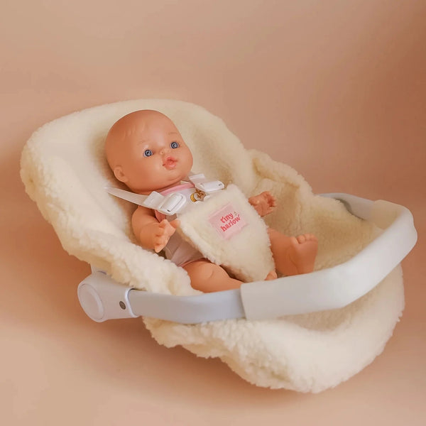 Tiny Harlow Sherpa Baby Doll Car Seat