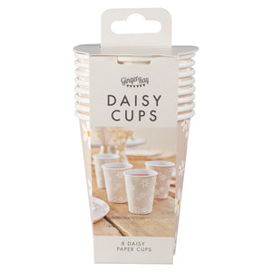 Daisy Floral Paper Cups