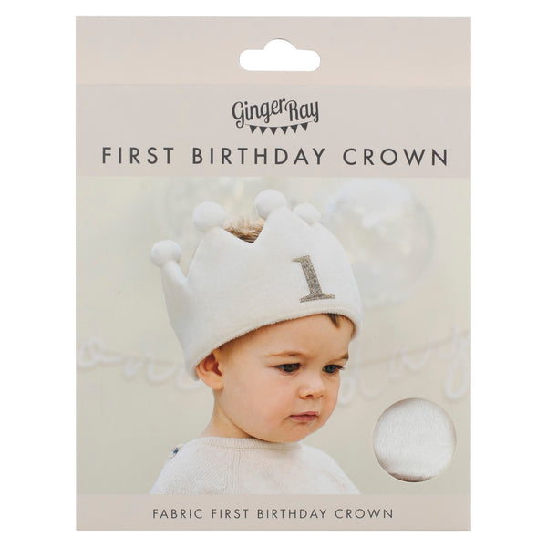 Fabric 1st Birthday Crown