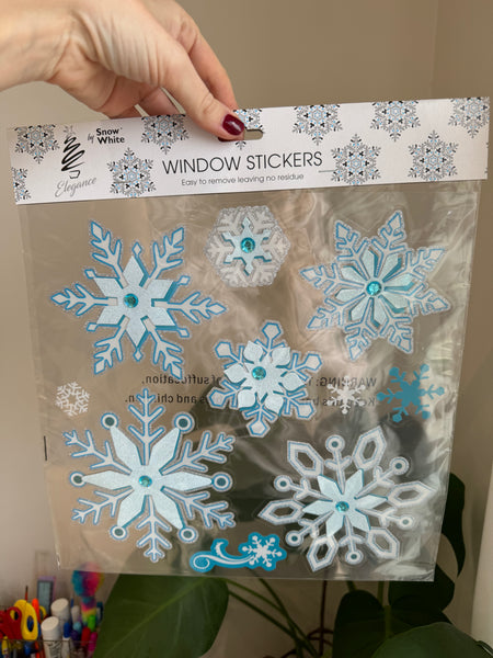 Snowflake Window Stickers (Sequin)
