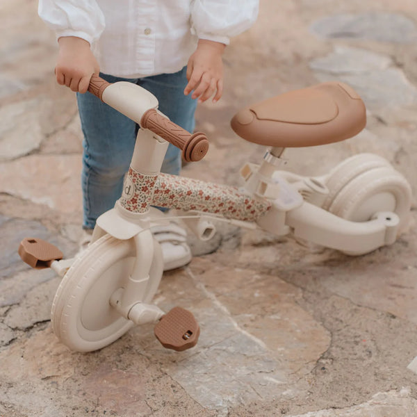 Little Dutch 4 in 1 Tricycle with push bar Sunny Flower