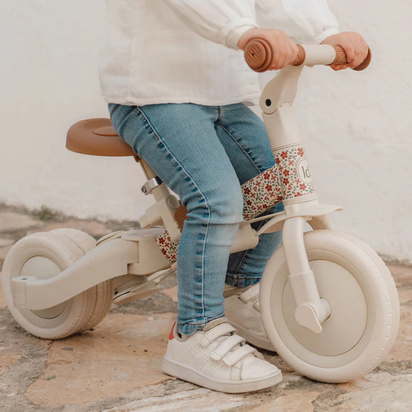 Little Dutch 4 in 1 Tricycle with push bar Sunny Flower