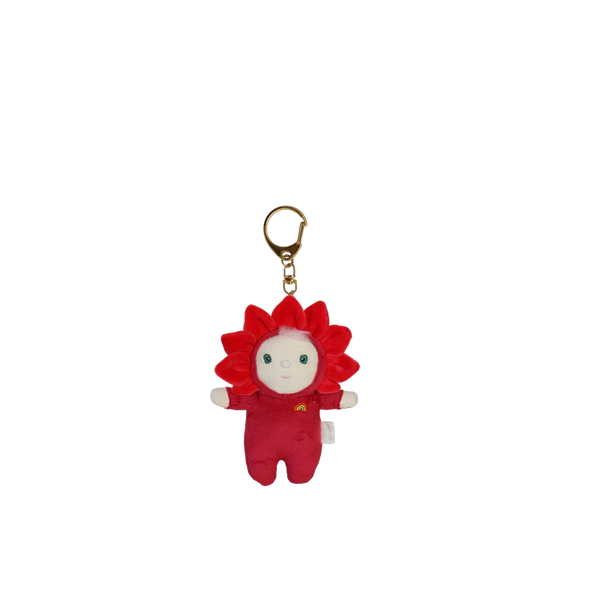 Olli Ella Dinky Bag Charm –  Rose Blossom Bud Key Chain