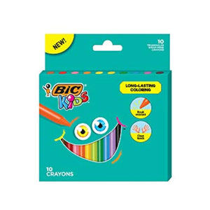 BIC 10 Pack Colouring Crayons
