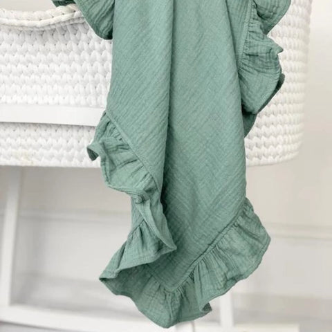 Green Frill Blanket Neutral Baby Co