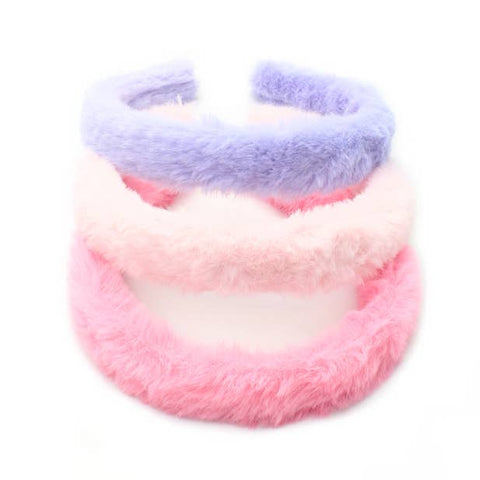 2cm wide faux fur covered aliceband