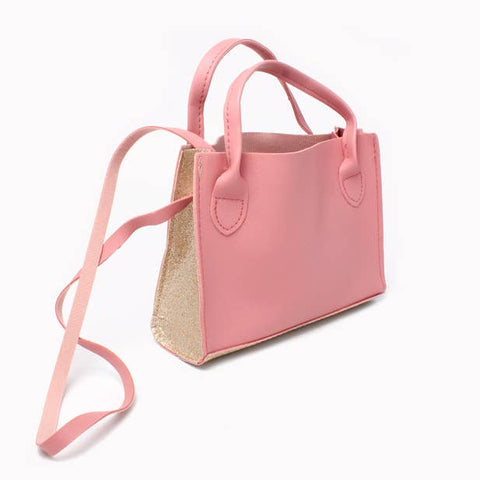 Handbag with glitter sides 20x14x6cm