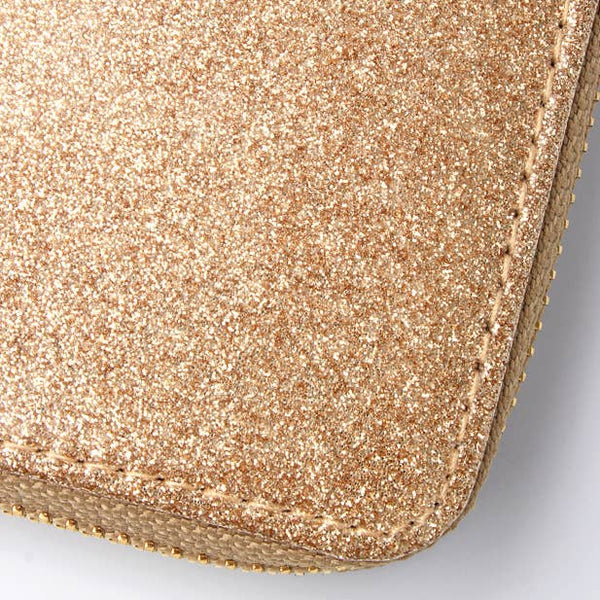 Coloured glitter zip purse 11x9cm