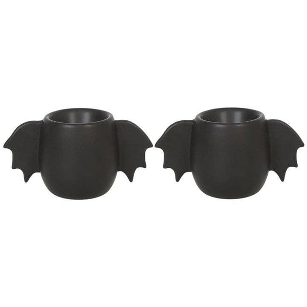 Gothic Bat Wing Halloween Egg Cup Set