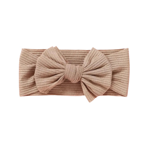 Brown Bow Headband  Neutral Baby Co