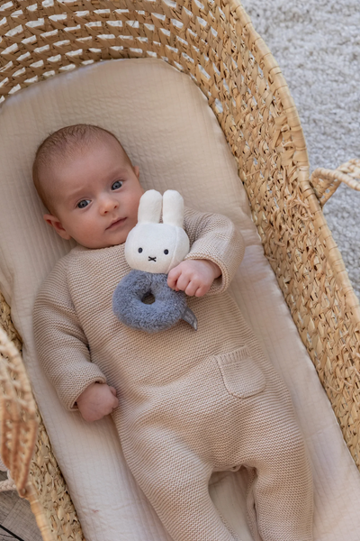 Little Dutch Miffy Fluffy Blue Ring Rattle