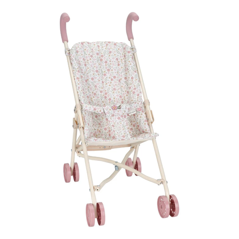 Little Dutch Metal Stroller White Flowers