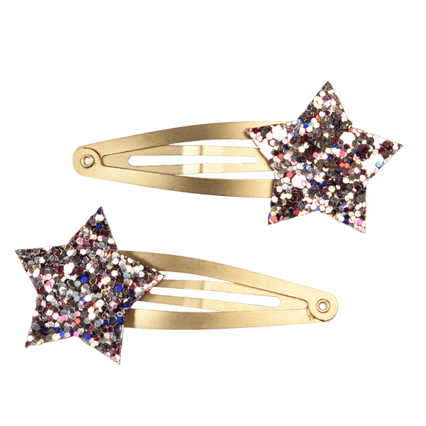 Fairies in the Garden Glitter Star Hair Clips
