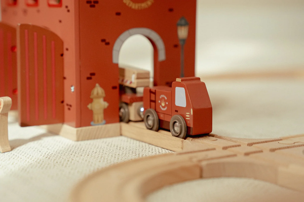 Little Dutch Red Fire Station Wooden