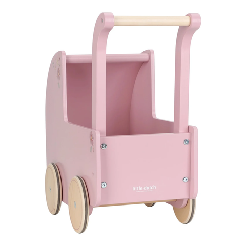 Little Dutch Pink Wooden Doll Pram