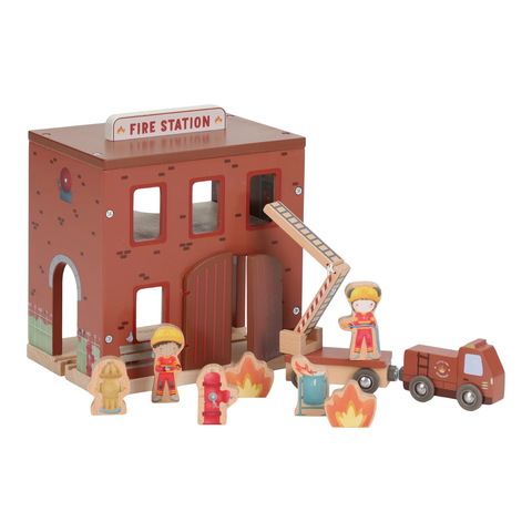 Little Dutch Red Fire Station Wooden