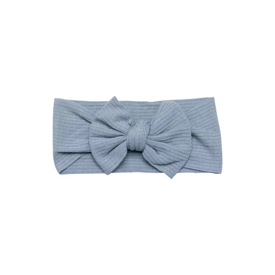 Blue Bow Headband  Neutral Baby Co
