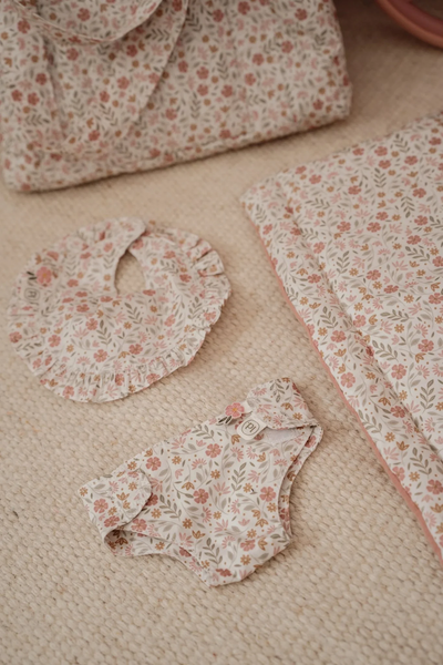 Little Dutch Doll Nursery Bag Set White Flowers