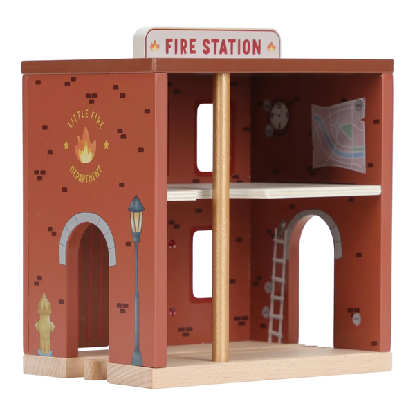 Little Dutch Red Fire Station Wooden