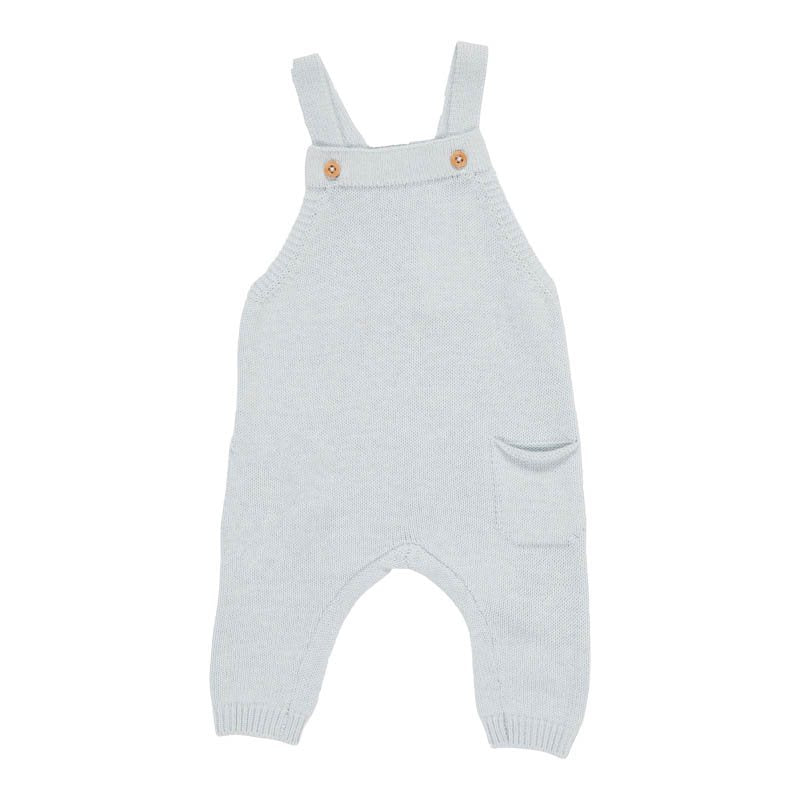 Little Dutch Knitted Dungarees Soft Blue