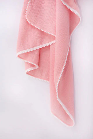 Pink Pom Pom Swaddle Neutral Baby Co