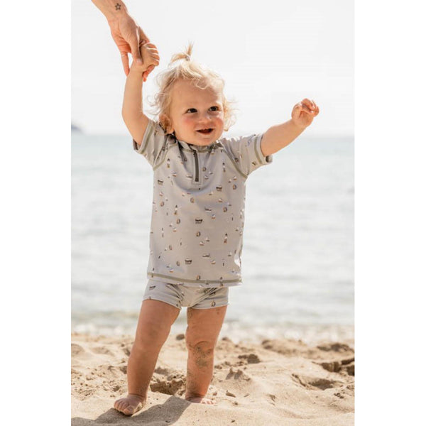 Little Dutch Short Sleeved Swim Top & Pants Olive Sailors Bay