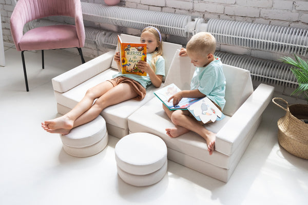 Soft Play Sofa Bed - Cream, Grey or Blue