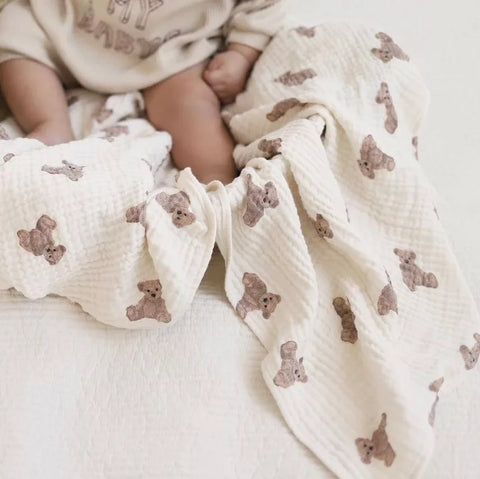 Teddy Bear Swaddle Neutral Baby Co