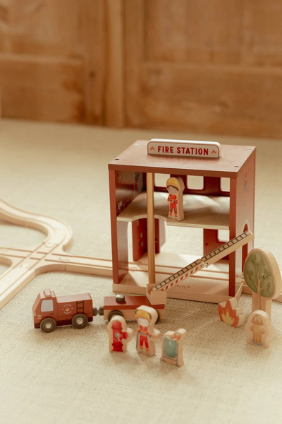 Little Dutch Red Fire Station Wooden
