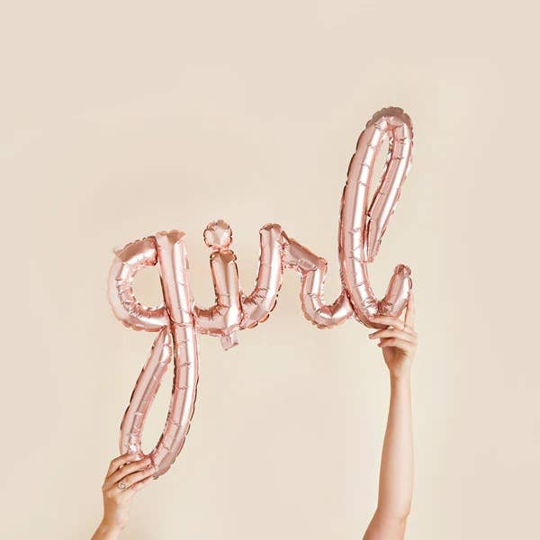 Rose Gold 'Girl' Foil Balloon