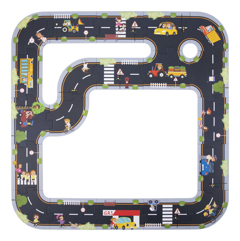 Car Track Jigsaw City Road