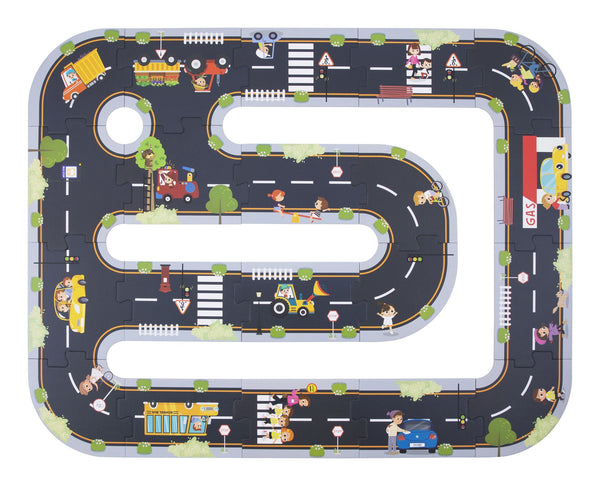 Car Track Jigsaw City Road