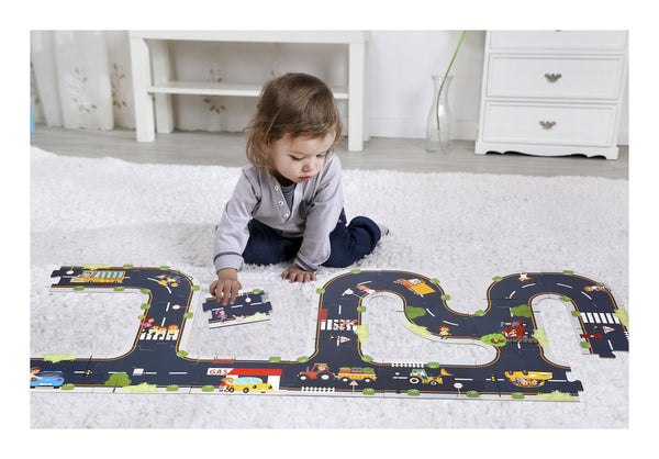 Car Track Jigsaw City Road