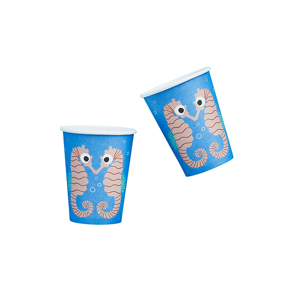 Whale of a Time Party | Seahorse Paper Cup 8 Pack