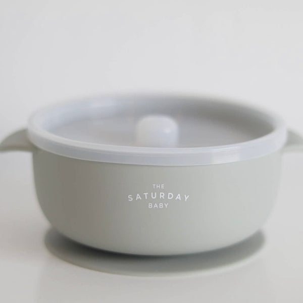 Saturday Baby Suction Bowl with Lid