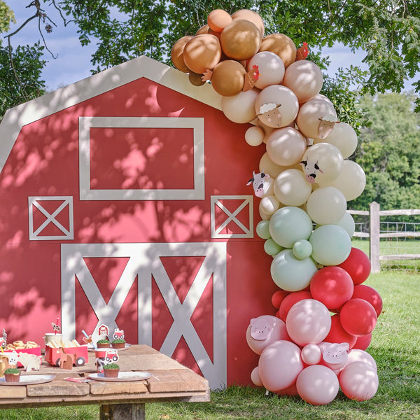 Farm Animals Party | Farm Party Balloon Arch with Card Animals
