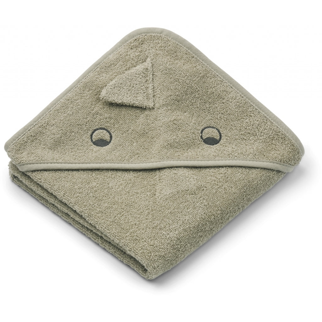 Albert Hooded Towel - Mist Dinosaur