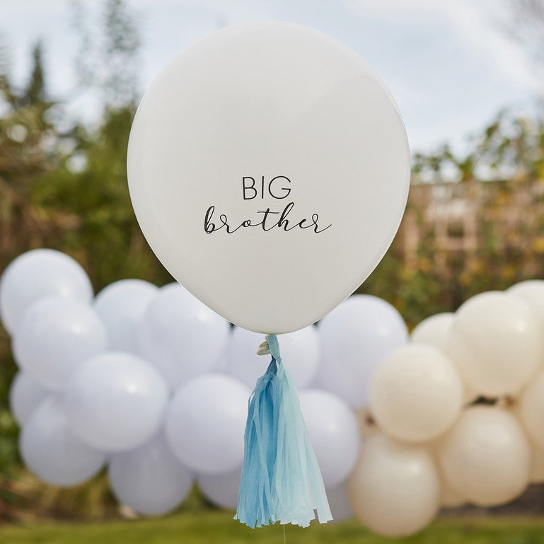 Big Brother Latex Balloon with Blue Tassels