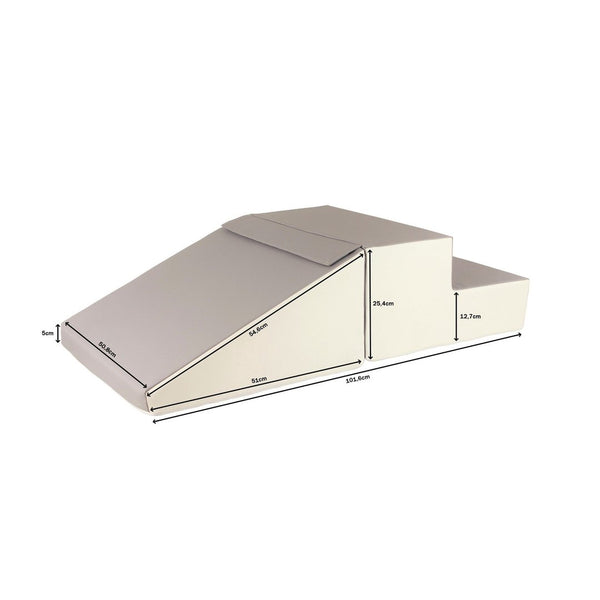 Mini Grey & White Soft Play Stairs & Slide