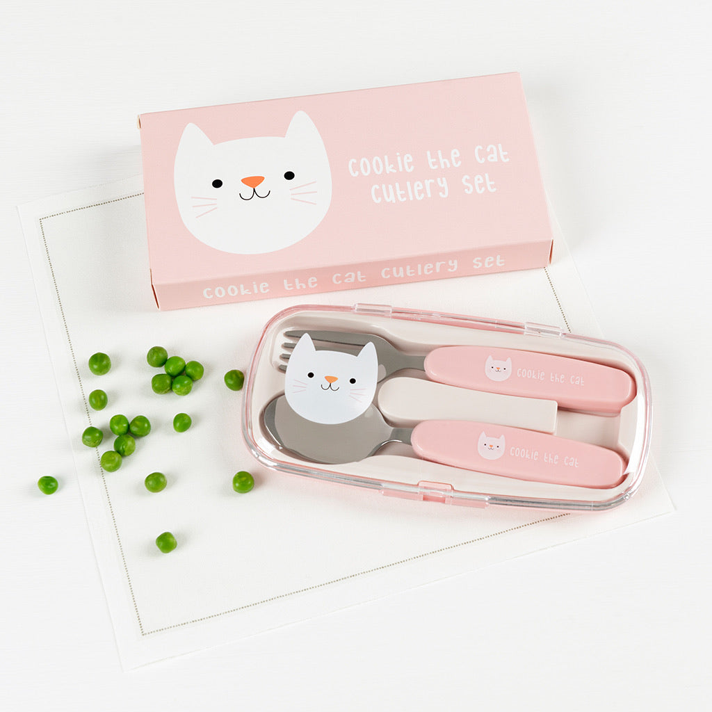 Cookie the Cat Cutlery Set in a Case