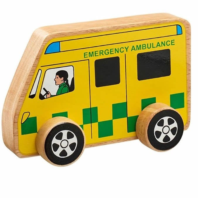Push Along Wooden Ambulance