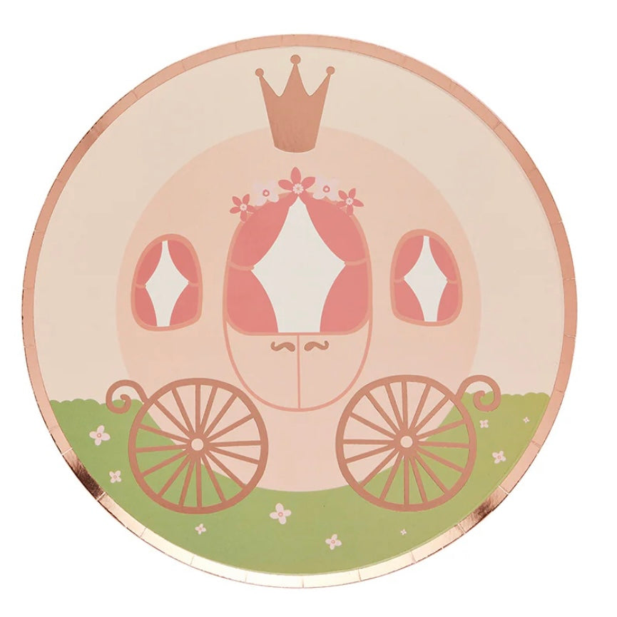 Little Princess Party | Princess Carriage Paper Plate 8 Pieces