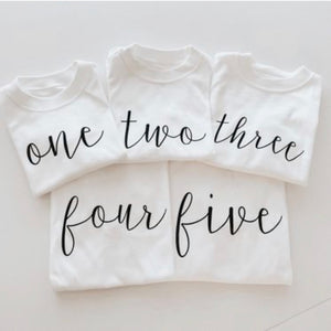 Birthday T-Shirt - Calligraphy Numbers