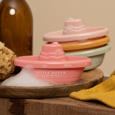 Little Dutch Stackable Pink Bath Boats