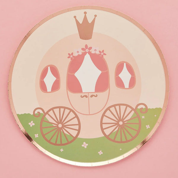 Little Princess Party | Princess Carriage Paper Plate 8 Pieces