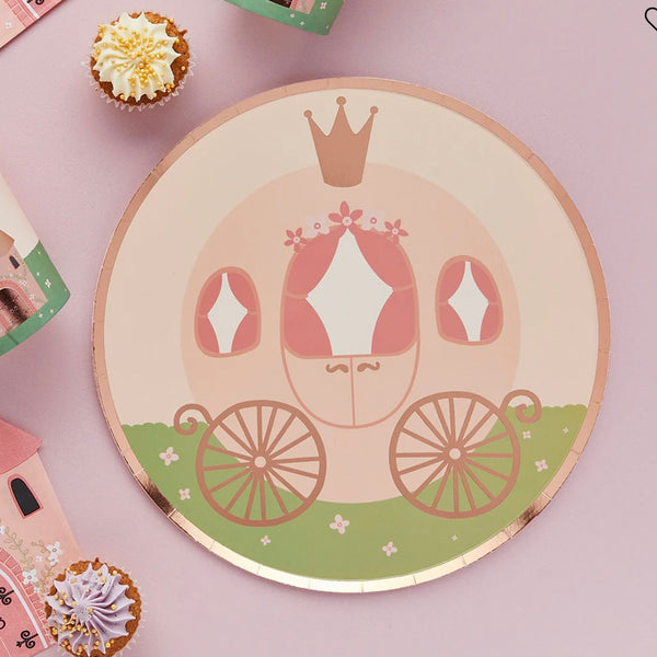 Little Princess Party | Princess Carriage Paper Plate 8 Pieces