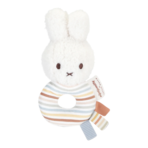 Little Dutch Textiles Miffy Vintage Sunny Stripes Ring Rattle