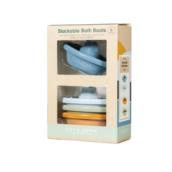 Little Dutch Stackable Blue Bath Boats