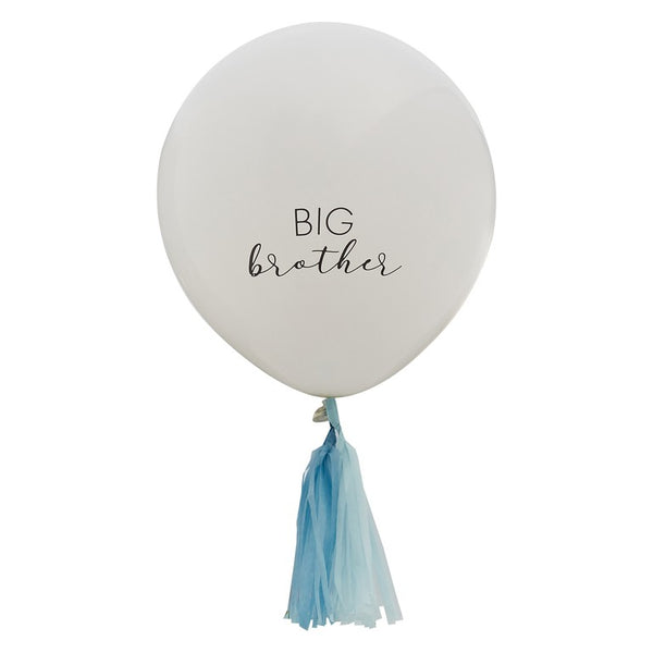 Big Brother Latex Balloon with Blue Tassels